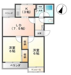 54コーポラス中川の物件間取画像